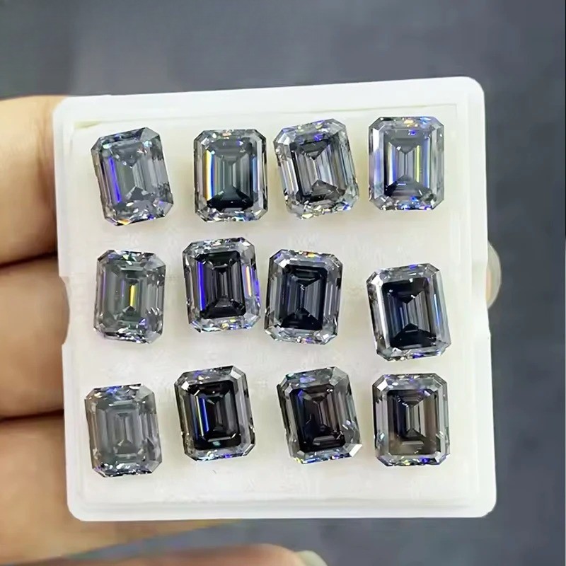 Quality Gray Color 0.5-3ct Multi-Shaped Moissanite Loose GRA for Jewelry Making