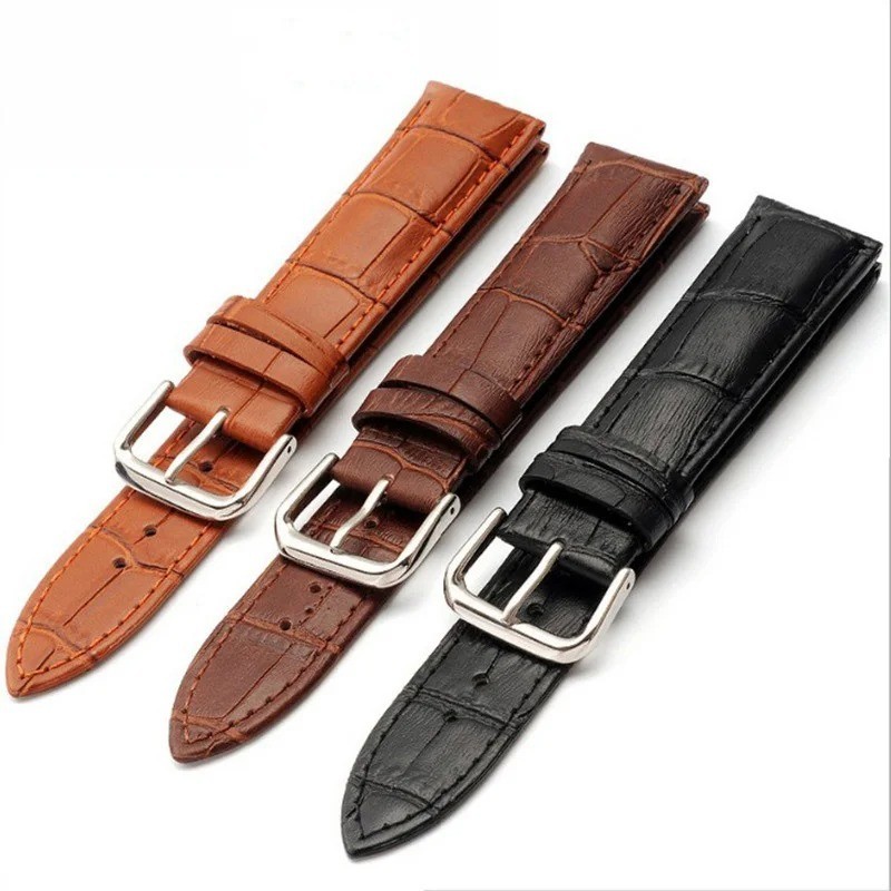 12mm 14mm 16mm 17mm 18mm 20mm 21mm 22mm Genuine Leather Watch Band Replacement