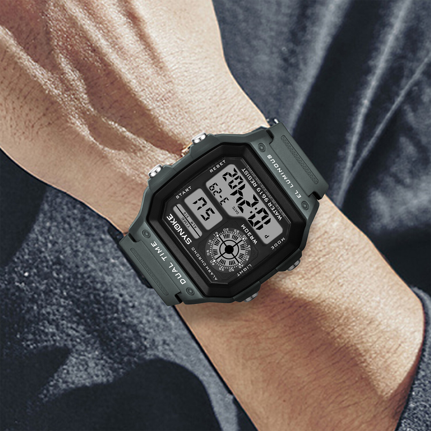 Men’s Military Sports Watch LED Screen Large Digital Face Waterproof Wristwatch