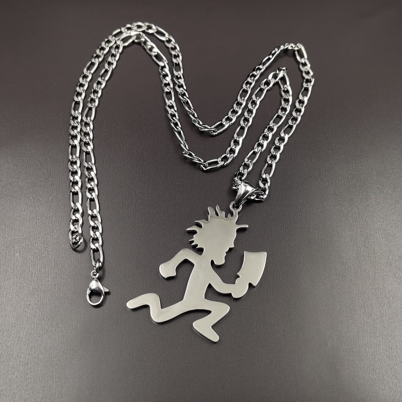 Mens Hatchetman Charm Juggalo Pendant Necklace Stainless steel NK Chain 24”