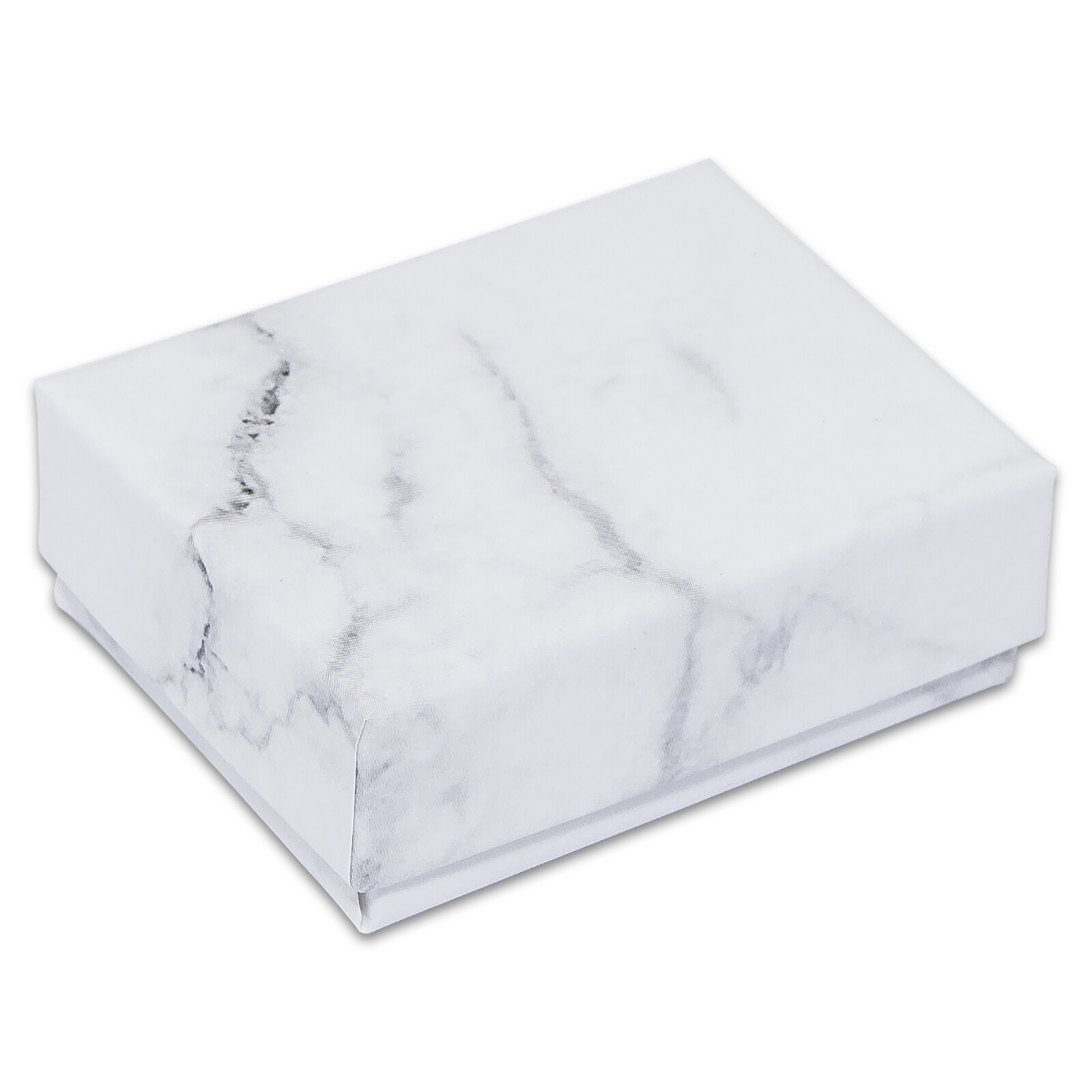 TheDisplayGuys Kraft Paper Jewelry Gift Boxes & Cotton Insert 100-Pack (Marble)