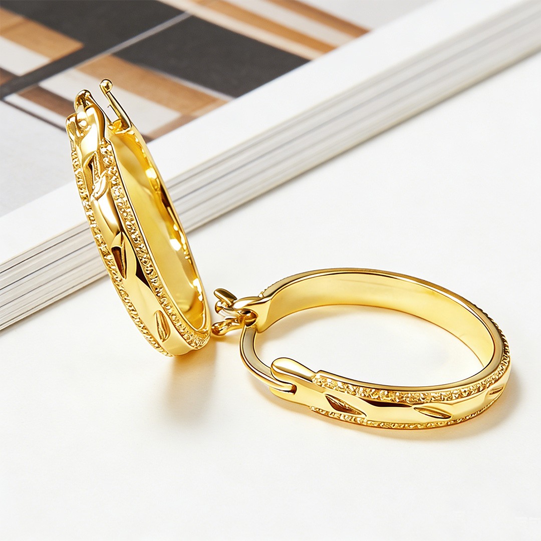 14k Gold Hoop Earrings Large Chunky Hoop Earring Women Hoops Earring 20/25/30MM