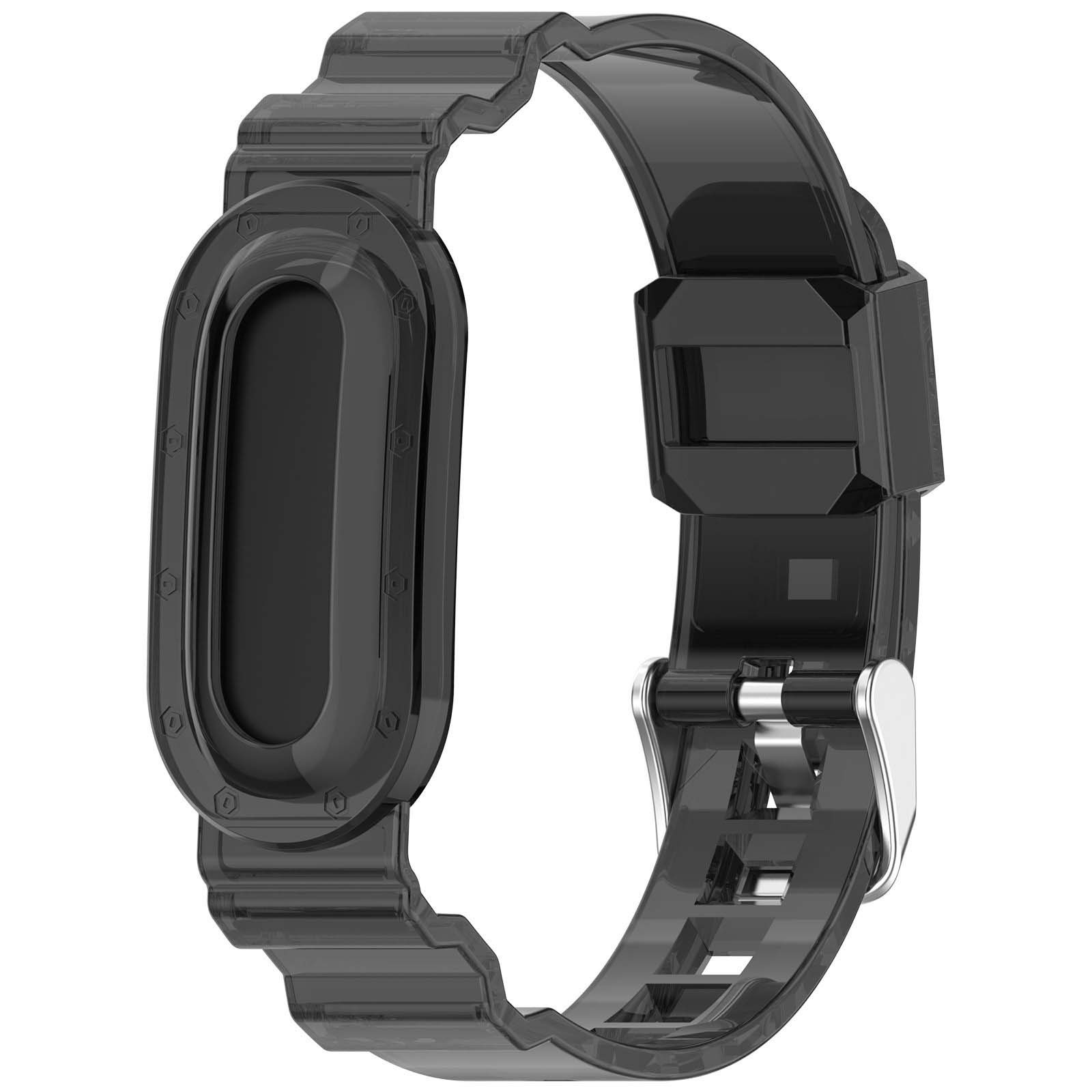 For Google Fitbit Air Transparent Adjustable Single-piece TPU Sports Strap Band