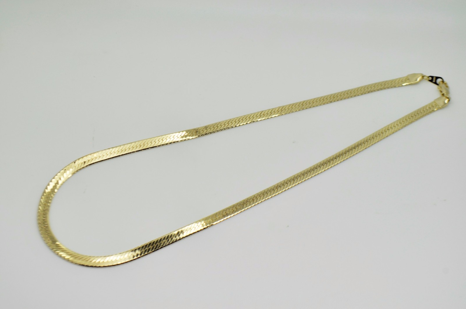 Mens/woman 14kgp gold plated 18 inch herring bone chain necklace -009