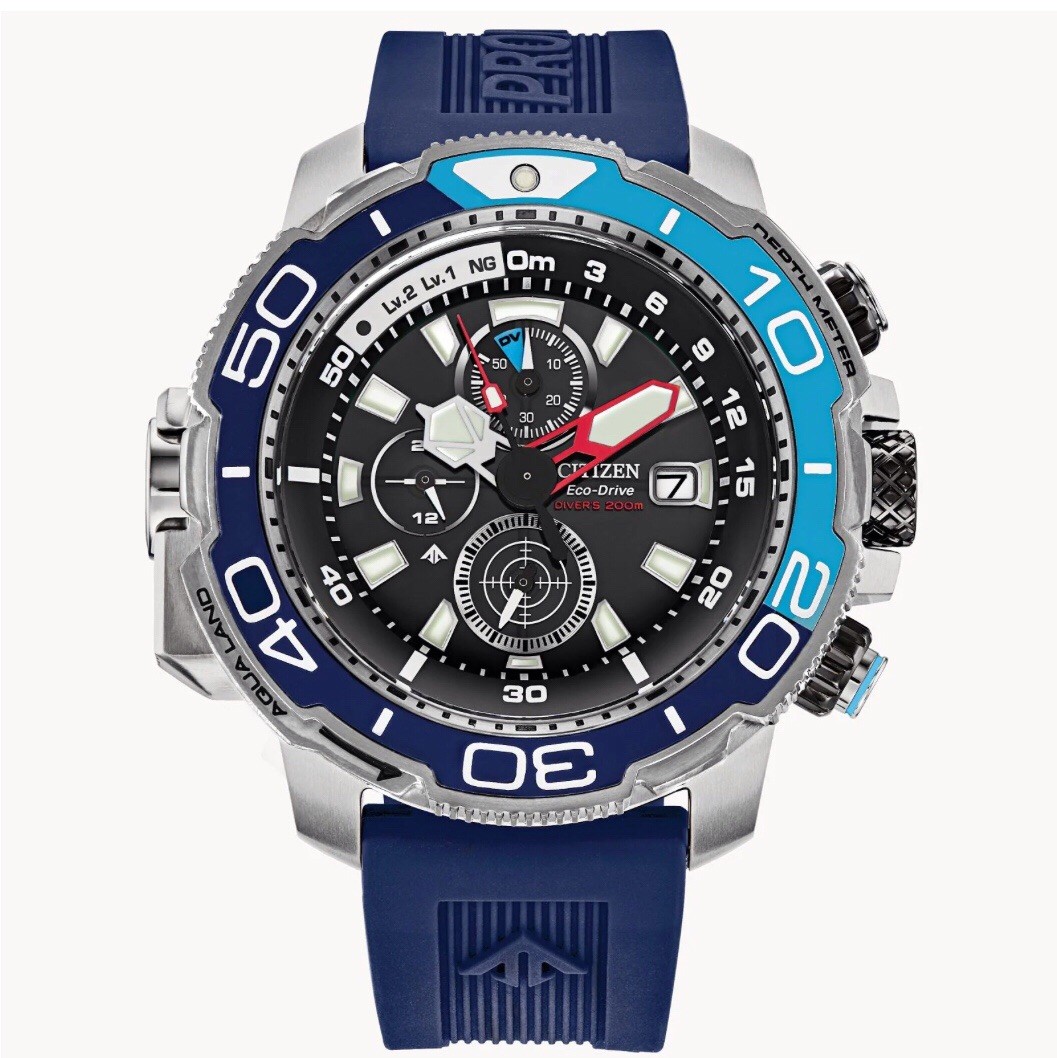 New $895 Citizen Eco-Drive Promaster Aqualand Chronograph Men’s Watch BJ2169-08E