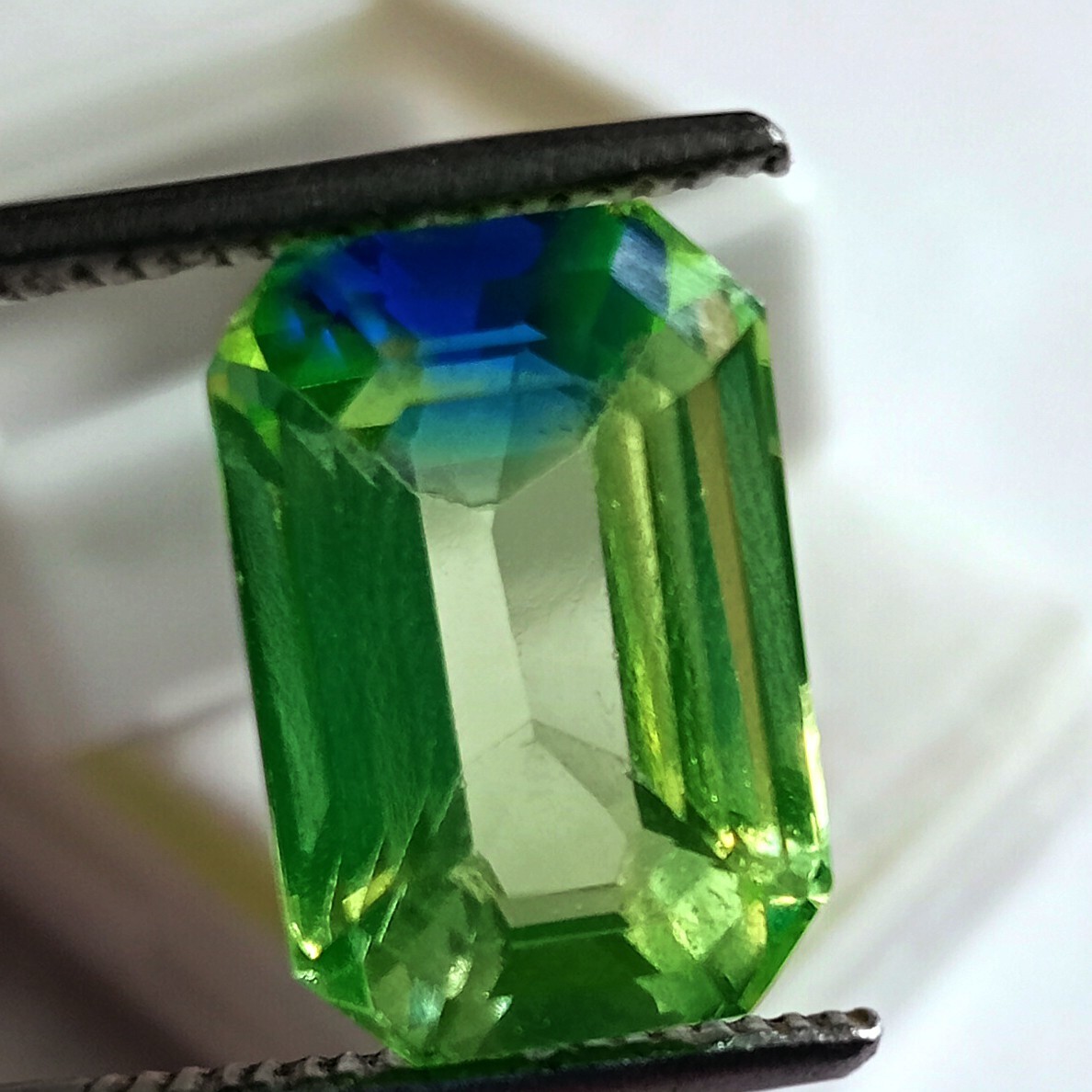 Excellent1 2.10Ct Emerald Cut Natural Pitambri Sapphire Certified Loose Gemstone