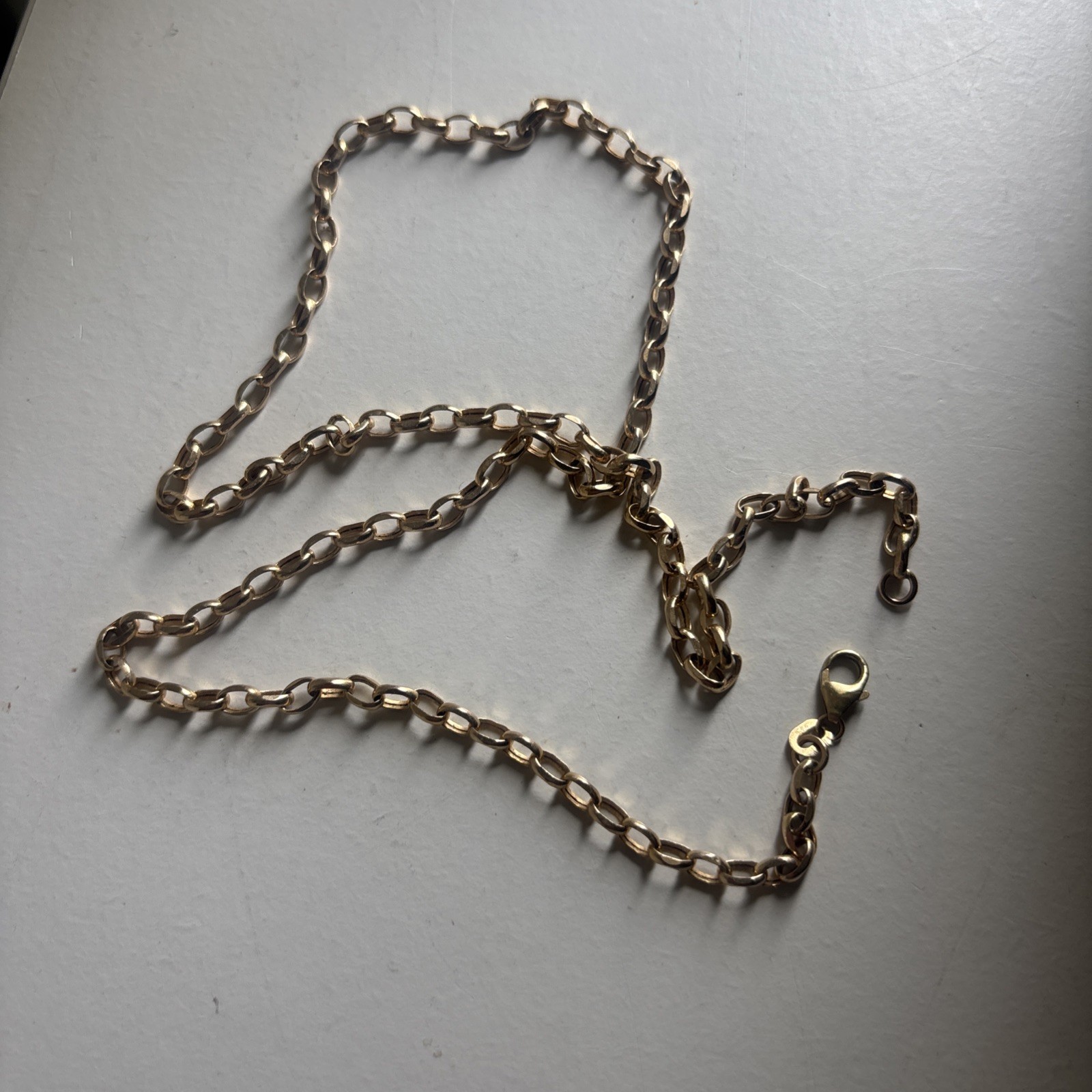 9ct Yellow Gold Oval Belcher Chain Width of 3.5mm 20” £399RRP