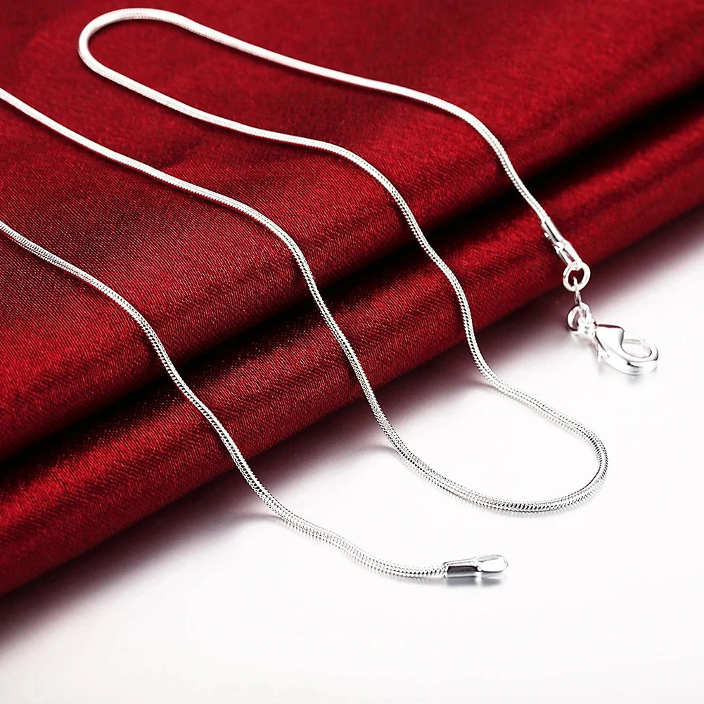 10PCS LOT Wholesale 925 Sterling Silver 16/18/20/22/24/26/28/30 Inch 1mm