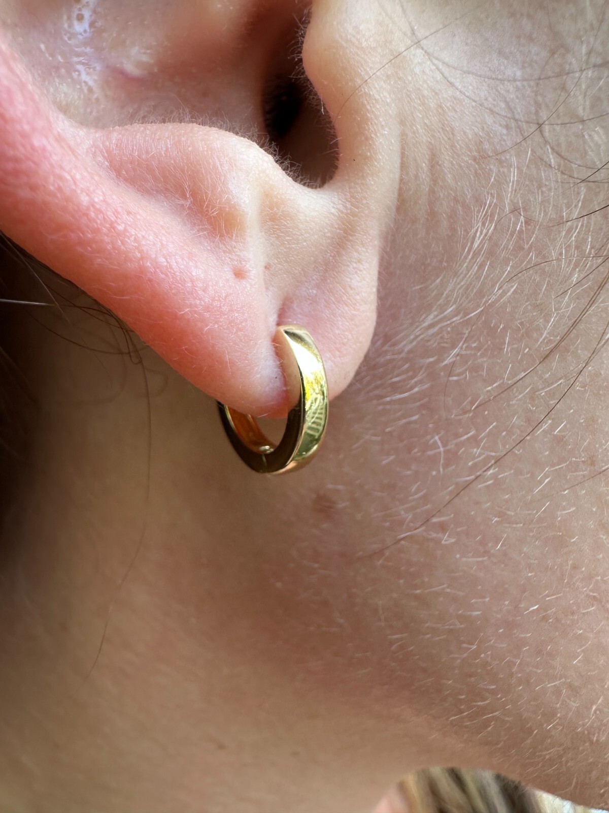 Real 14k Gold Vermeil 925 Silver Hoops Mens Ladies Small Huggie Earrings