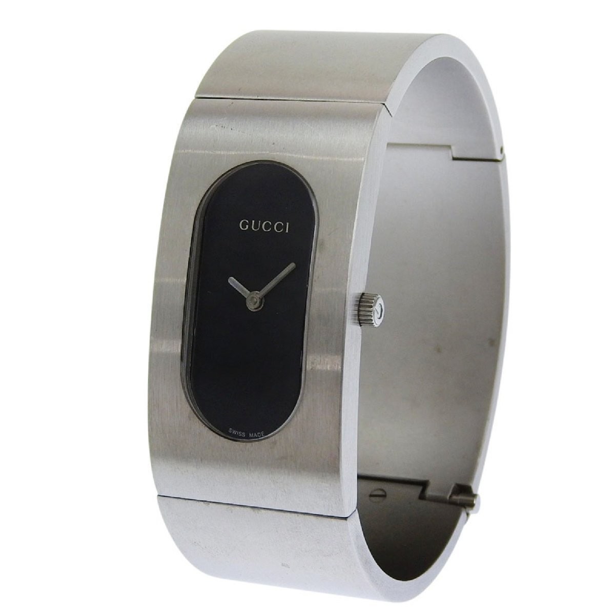 GUCCI Gucci 2400L Watch SS Quartz Analog Display Women Black Dial R143026007…