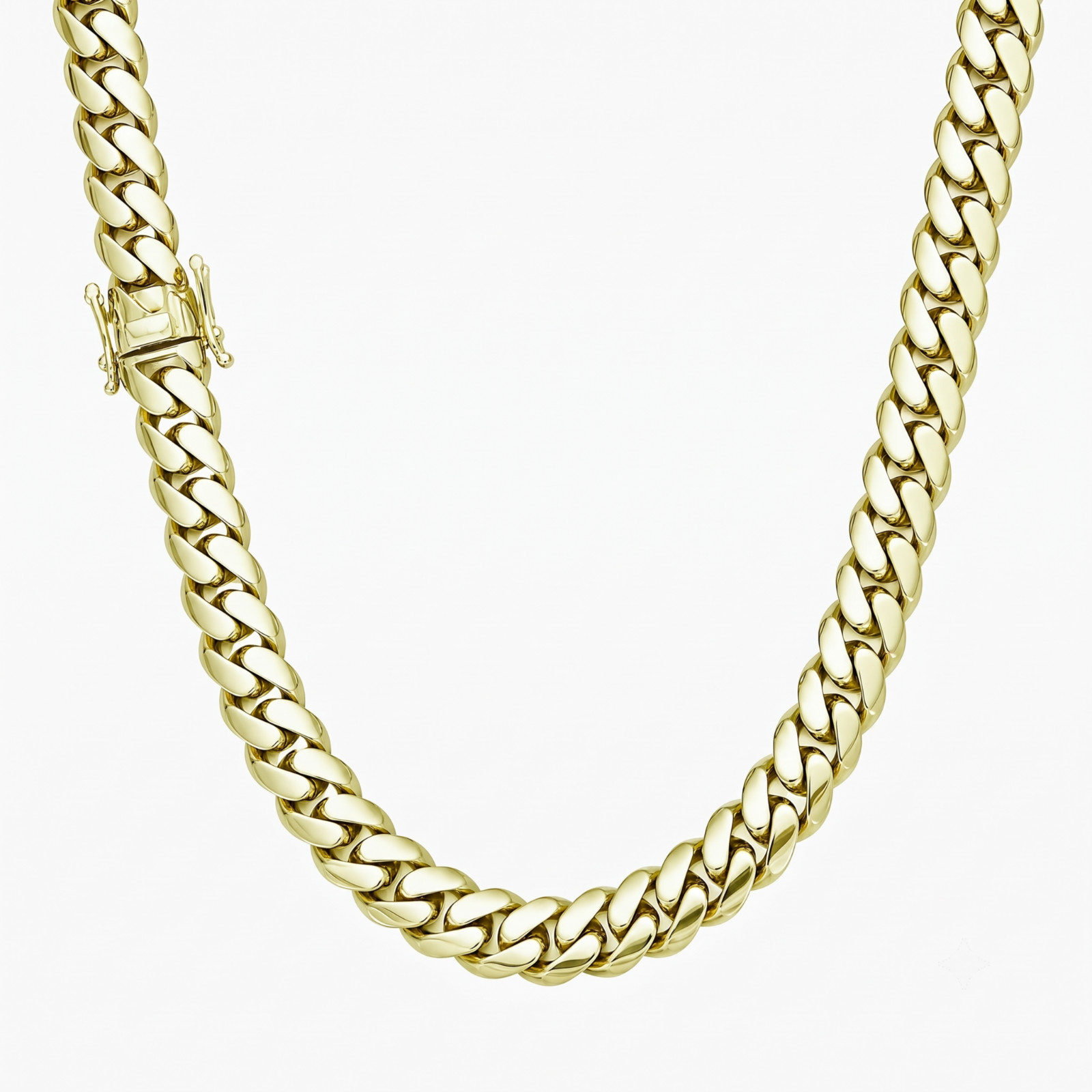 14k Gold Plated Stainless Steel Cuban Link Chain Necklaces and Bracelet for Men