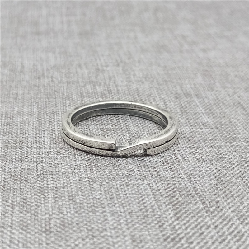 925 Sterling Silver Split Key Ring Clasp for Keychain Diameter 20mm