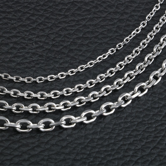 5pcs 1.6/2/2.4/3mm Stainless Steel “O” Rolo Link Chain Women Men Necklace Chains