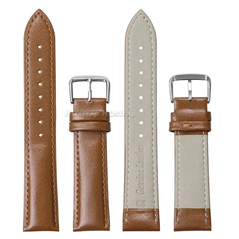 Leather Watch Strap 12mm to 24mm Genuine Replacement Soft Bracelet Watch Band