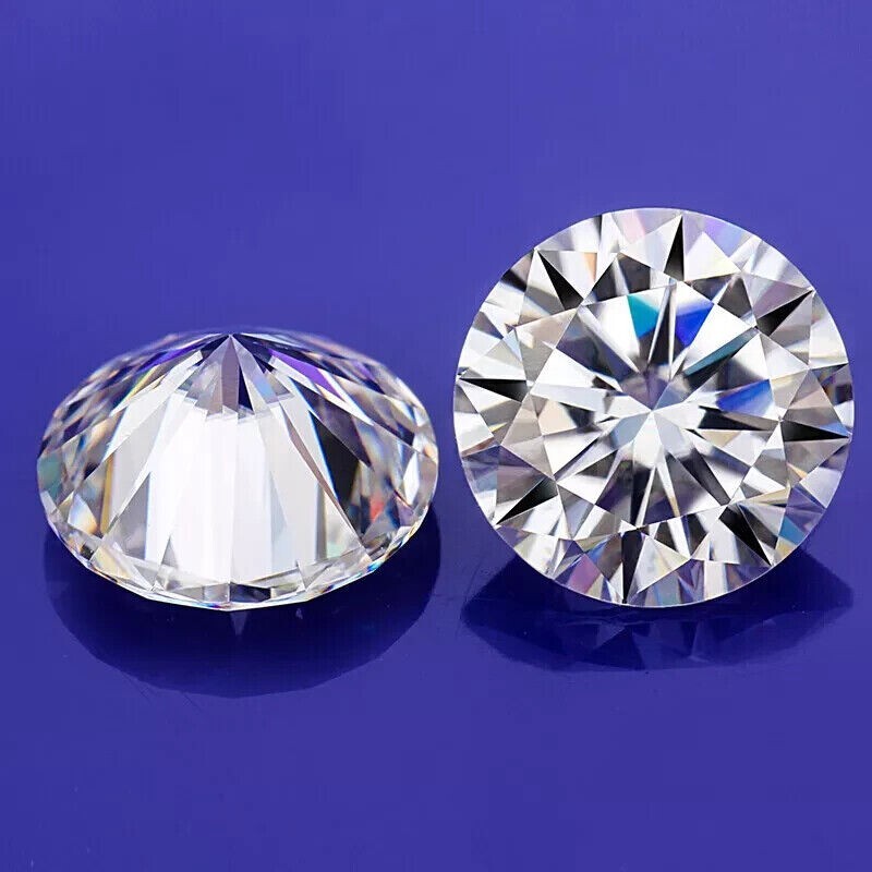 2 Pcs Lab-Grown CVD Diamond 8.50 mm Round D, Clarity FL Certified Loose Diamond