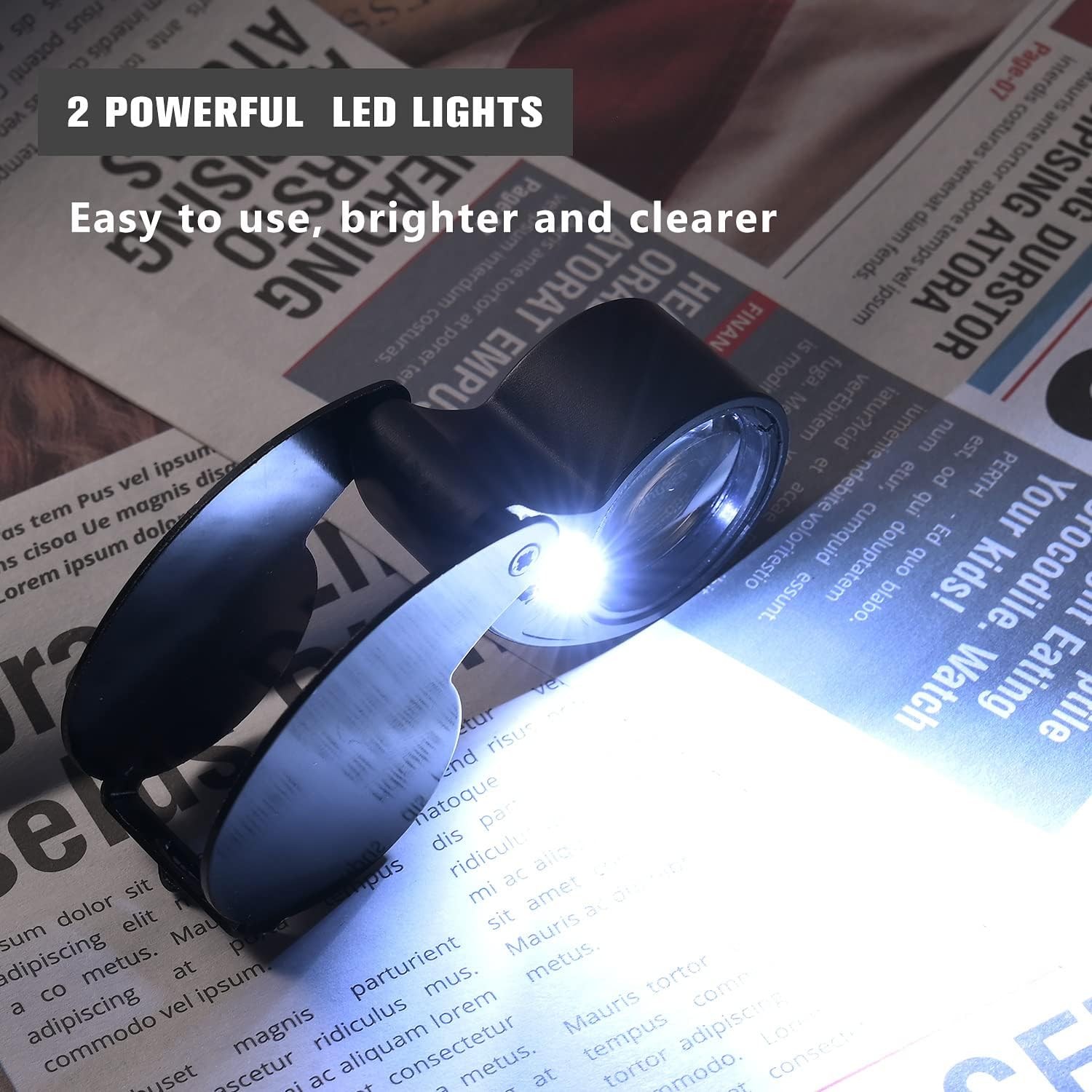 30X 60X Illuminated Jewelers Eye Loupe Foldable Magnifier Bright LED Light Gold