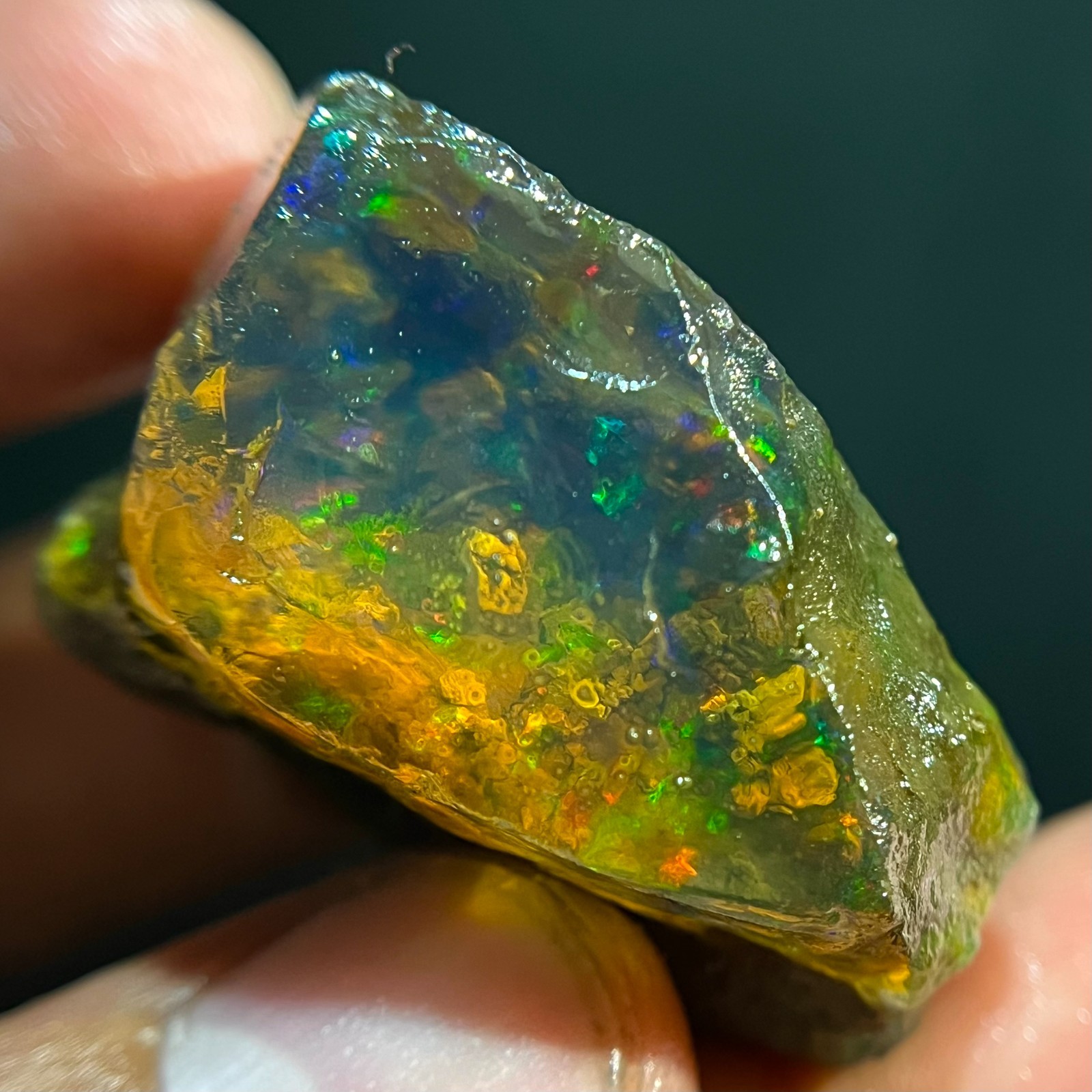 Opal Rough Natural Ethiopian 87 Cts Incredible Welo Multi Fire Opal Gemstone Raw
