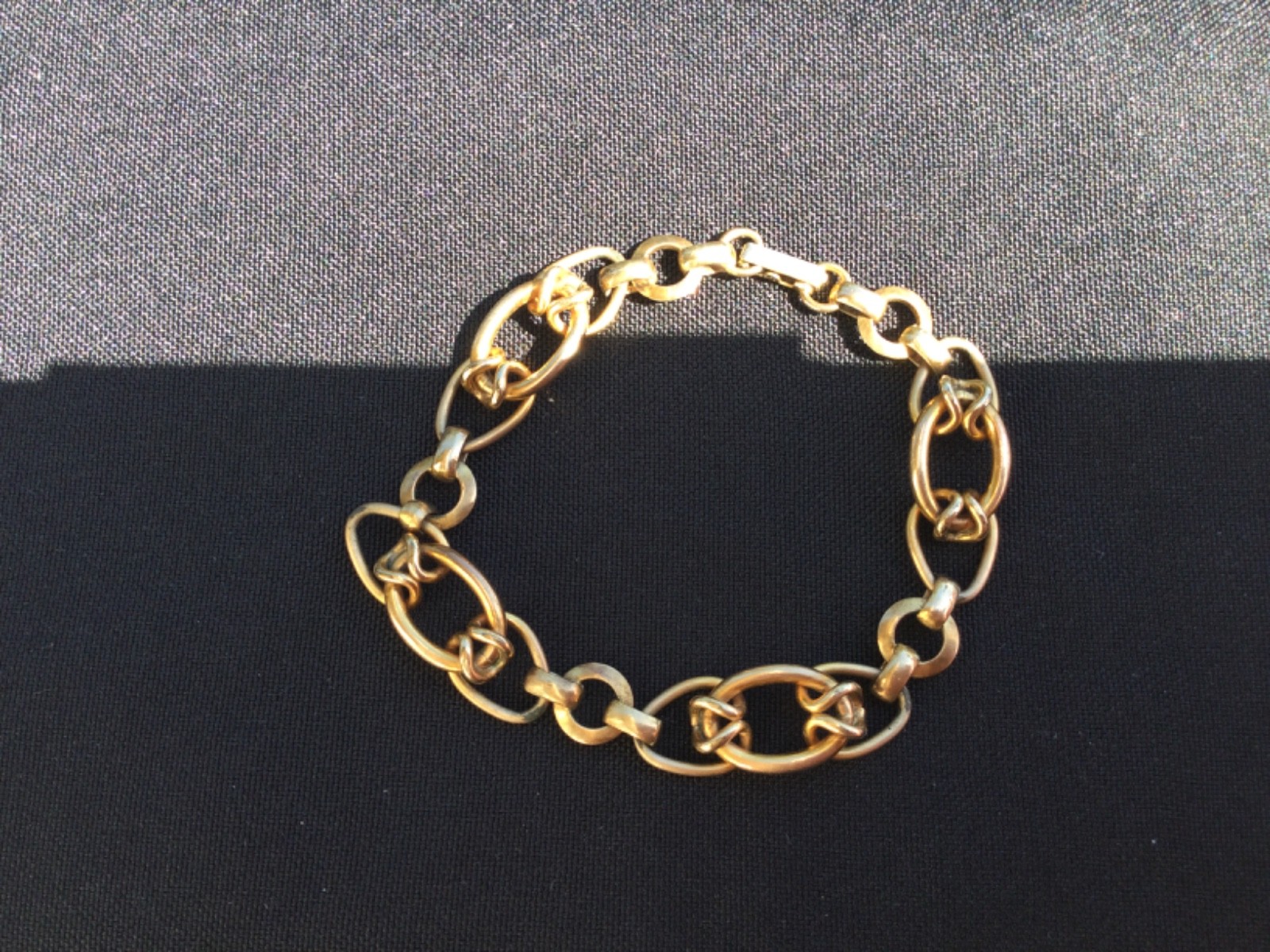 Vintage Mid Century 1/20 12K GF Interlocking Circle Link Chain Bracelet HSB