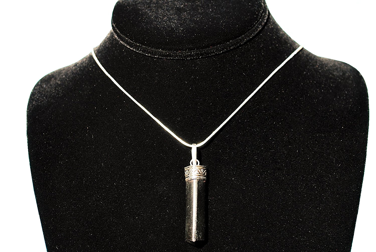CHARGED Himalayan Black Tourmaline Pendant + 20″ Stainless Steel Chain & Charger