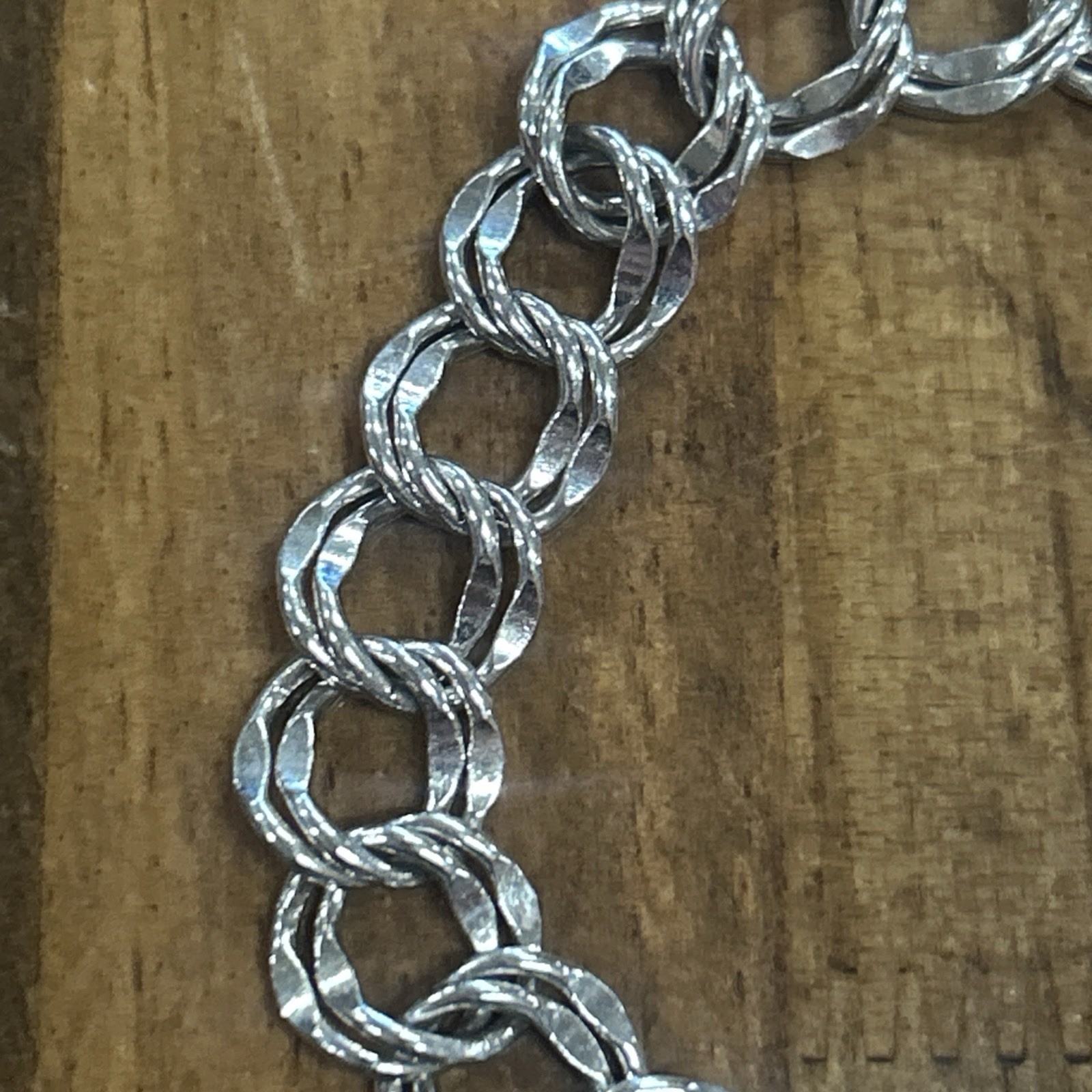 Sterling Silver Double Curb Link Bracelet 7.5″ 15.52 G