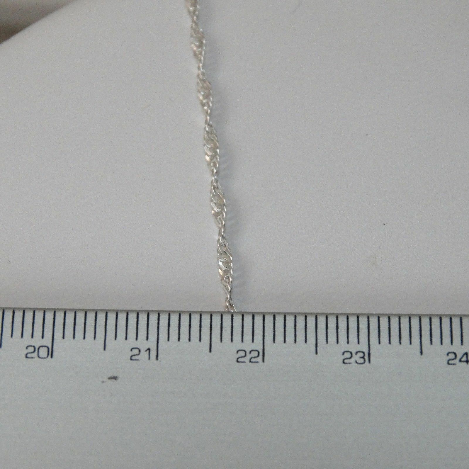 Sterling Silver Singapore Chain Necklace 1.5mm Italy 16″-30″