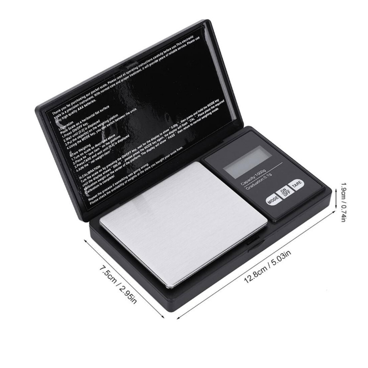 Pocket 1000g x 0.1g Digital Jewelry Gold Coin Gram Balance Weight Precise Scale