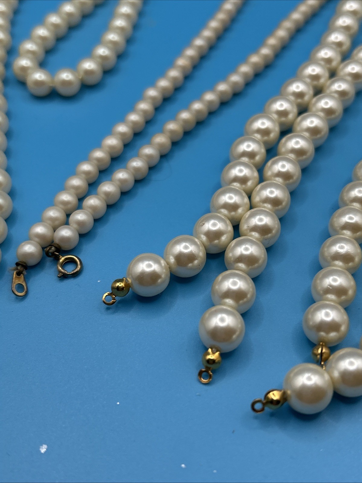Lot Of 11 Vintage Mixed Strands Of Estate Faux Pearls (see Description)
