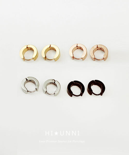 20g 6mm Hoop Earrings Men Earrings / Stainless steel / ear hoops, sold as a pair