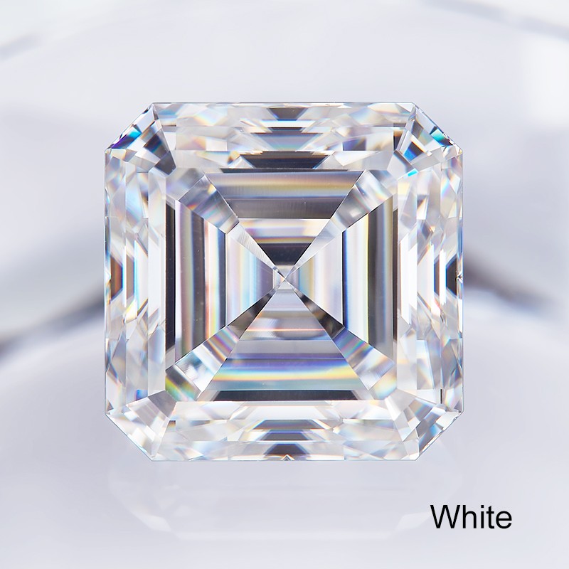 US Loose Moissanite Real Gem Stone GRA Certificate 0.1-10ct VVS1 D Asscher Cut