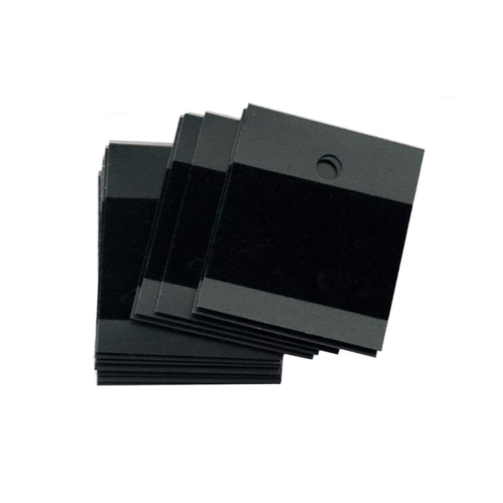 100Pcs 1.7X 2Inch Black Velvet Plastic Earring Cards for Earring Display Hanging