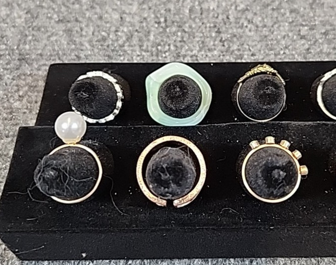 Jewelry 12 Asian Theme Rings Adjusts Sized Gold Silver Tones See Description#257