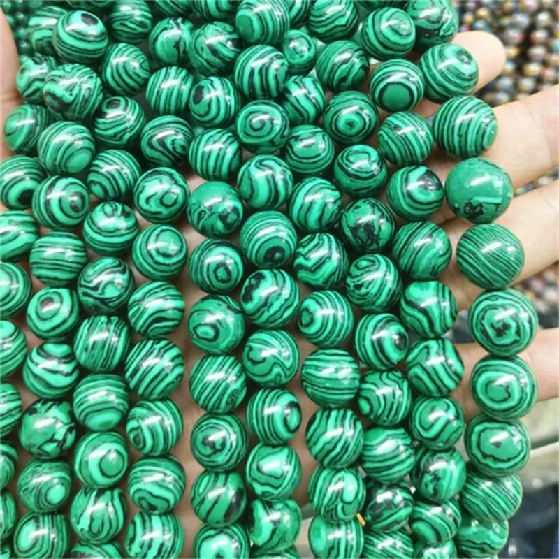 Grade AAA Natural Malachite Gemstone Round Beads 4mm 6mm 8mm 10mm 12mm 15.5″