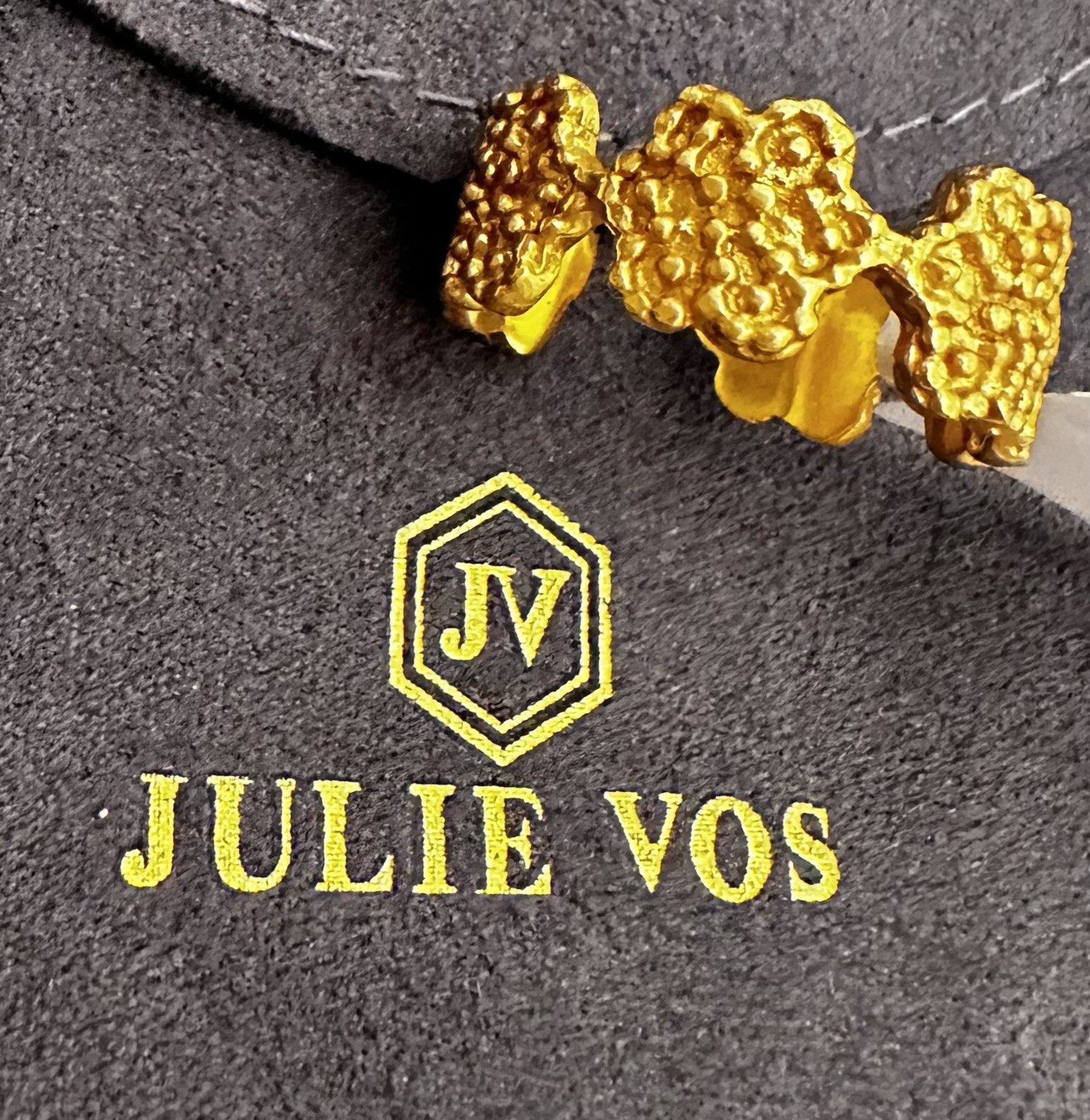 Julie Vos Ring Colette Ring Open Adjustable to Sizes 7-9 New with Tags