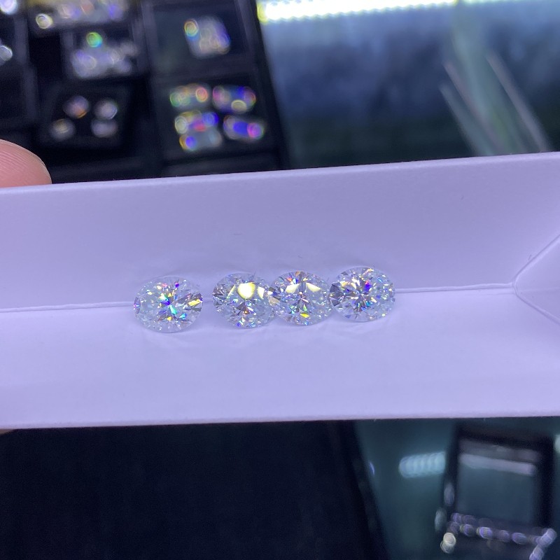 US 0.5ct GRA D Color Sparkling Oval Cut 1-20pcs Loose Moissanite VVS1 Wholesale