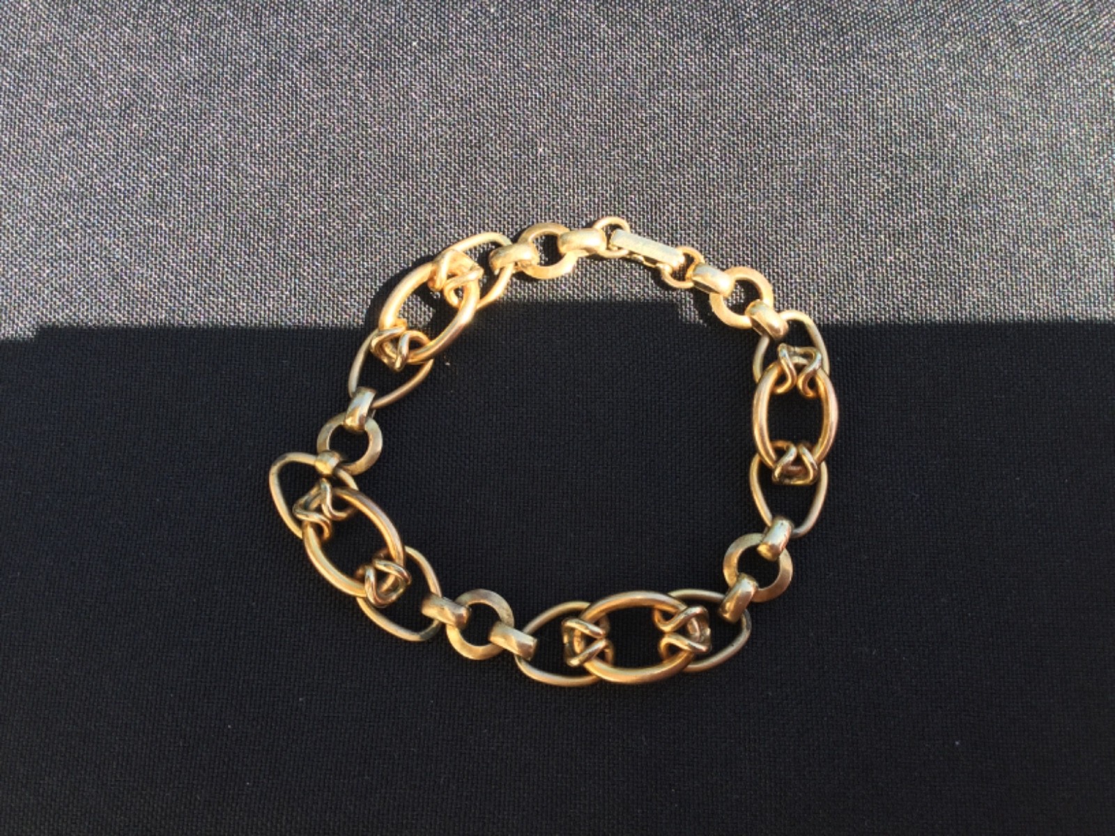 Vintage Mid Century 1/20 12K GF Interlocking Circle Link Chain Bracelet HSB