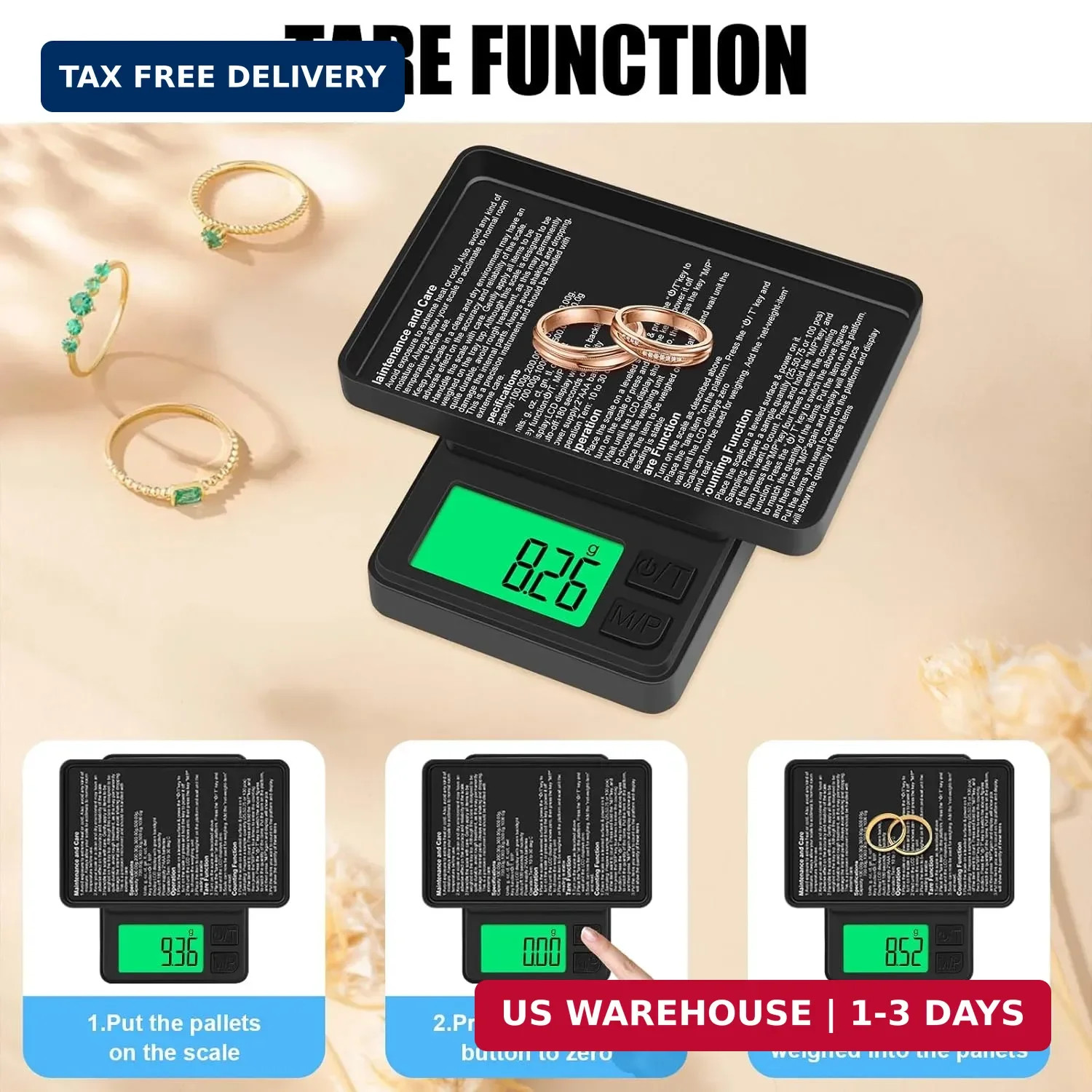 Digital Pocket Scale 1000g x 0.01g, Diyife Portable Precision Gram Scale Jewelry