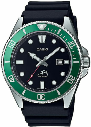 Casio MDV106B-1A3V, Men’s Analog Watch, Black Resin Band, Date, 200 Meter WR