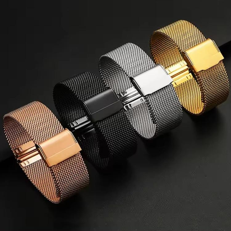 12mm 14mm 16mm 18mm 20mm 22mm 24mm Quick Release Milanese Mesh Steel Watch Band