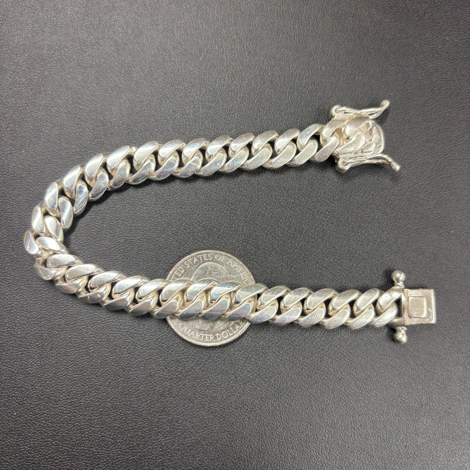 10mm Miami Cuban Link Bracelet – Real Solid 999 Fine Silver HANDMADE IN ITALY