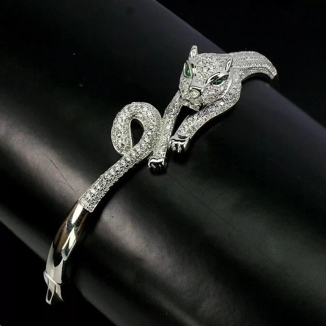 6.8Ct Marquise Cut Lab Created Diamond 14K White Gold Finish 925 Silver Bracelet