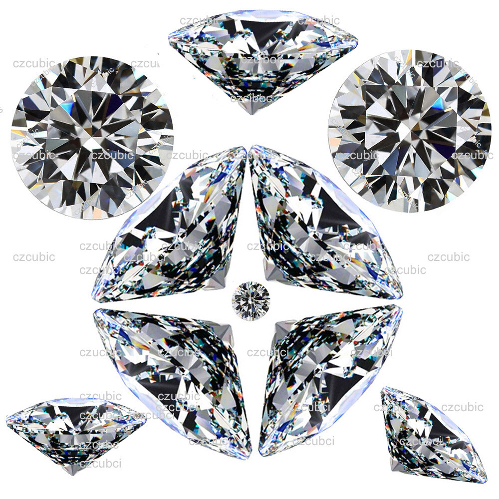 CUBIC ZIRCONIA LOOSSE STONE EACH PACK 1,000 PCS CZ 5A QUALITY 0.8 – 3.0 MM U.S