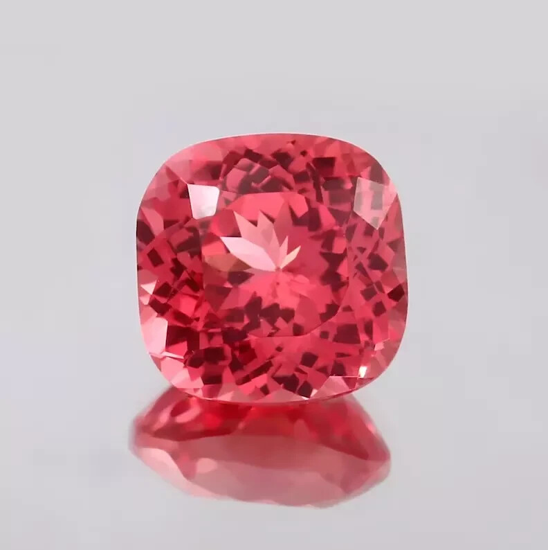A+ 20 Ct+ Natural Ceylon Padparadscha Sapphire Loose Cushion Certified Gemstone
