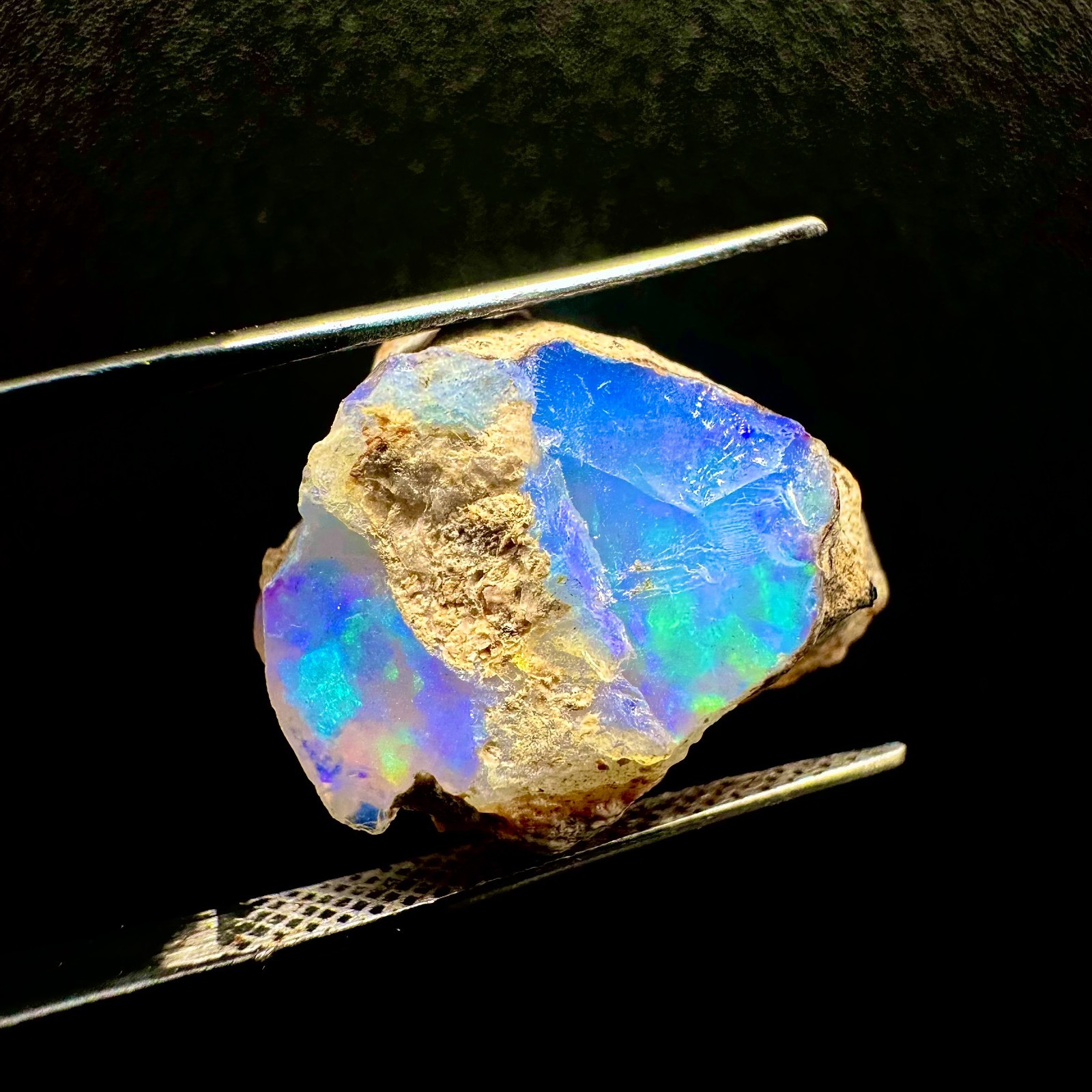 13 CTS Natural Ethiopian Opal Rough, Crystal Raw Welo Fire Opal Rough Gemstone