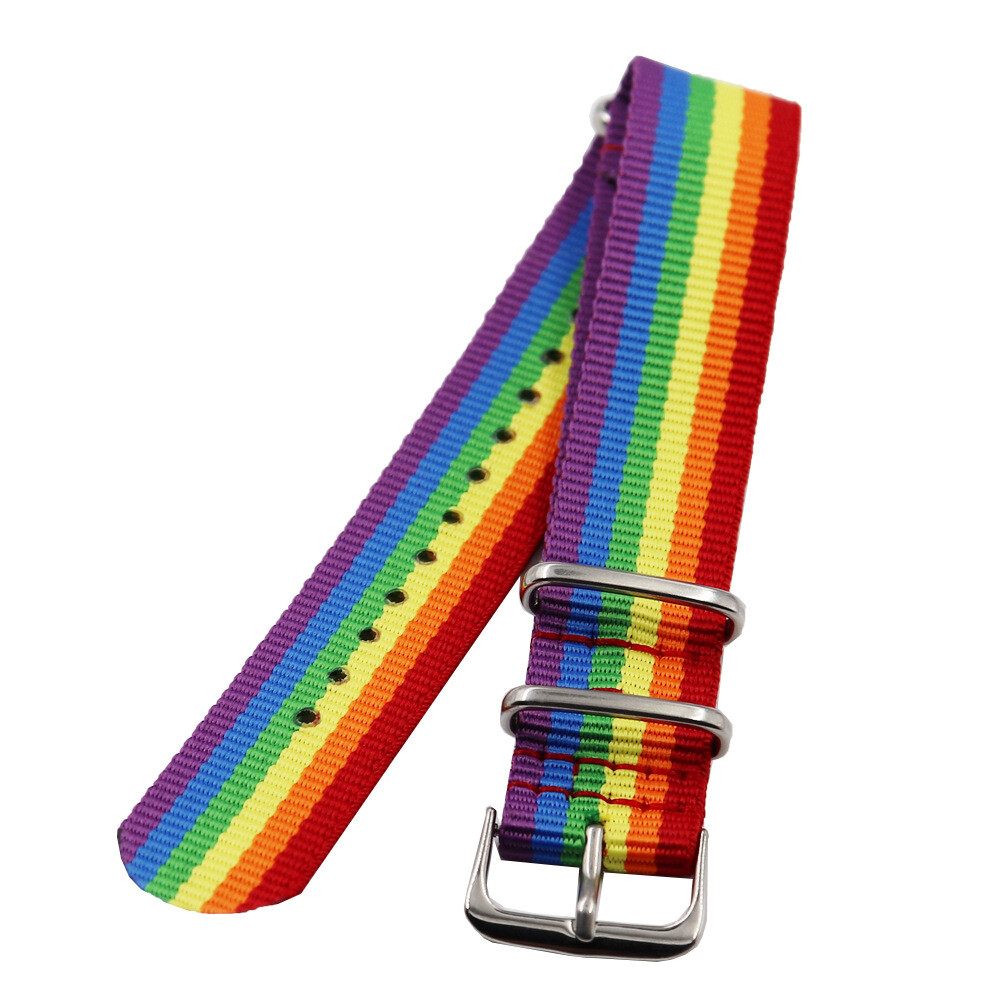 Nylon Canvas Watch Strap Band Sports Fashion 14/16/18/20/22/24mm Multicolour