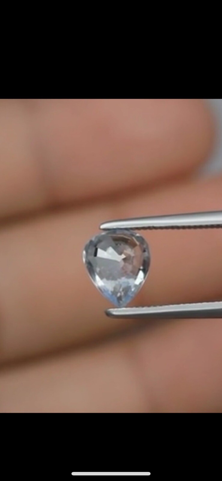 1.00ct 6.8×5.8mm Pear Light Blue Sapphire Ceylon, Heated
