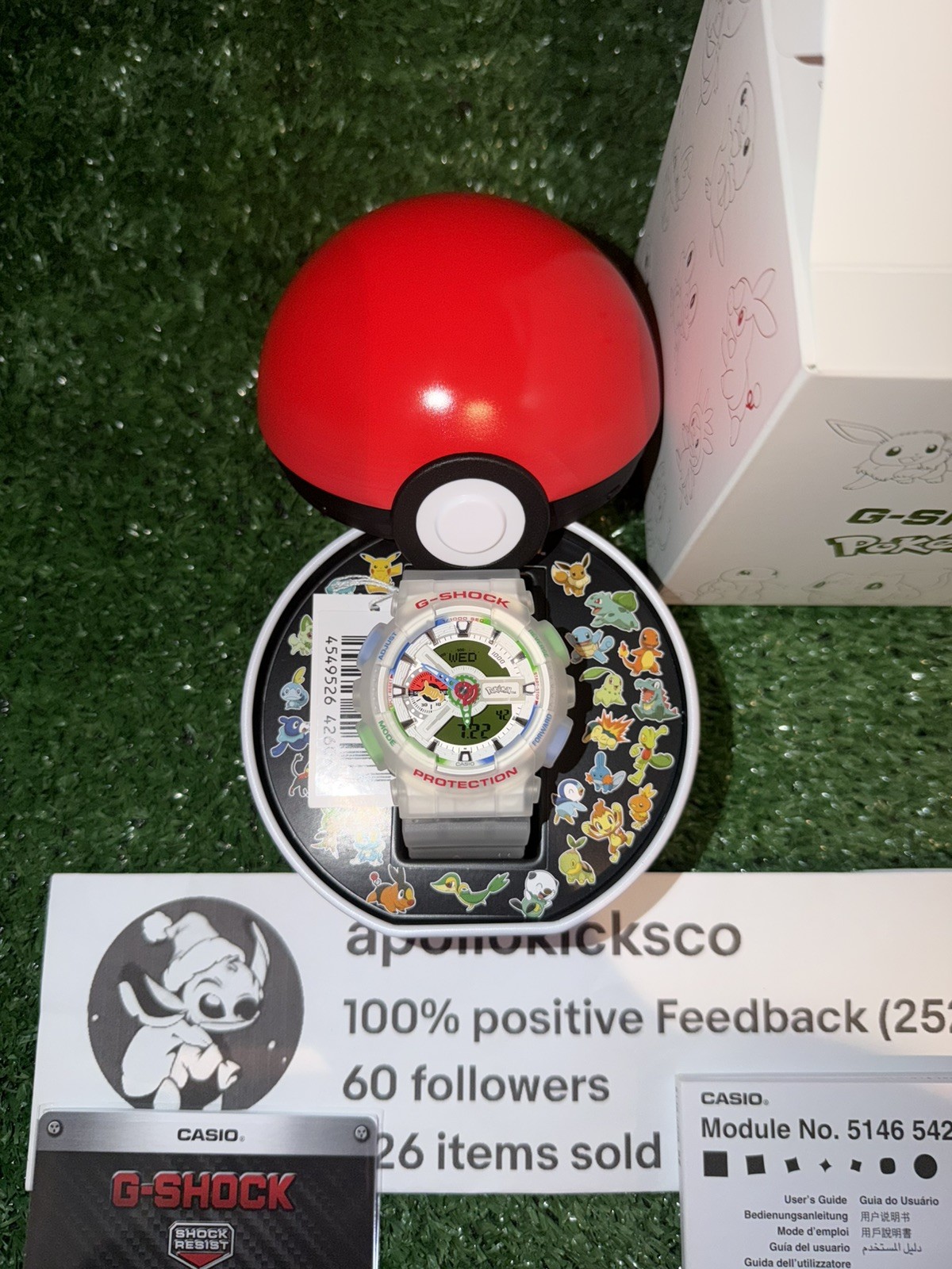 Casio G-Shock x Pokemon 30th Anniversary GA-110PKM-7A in hand