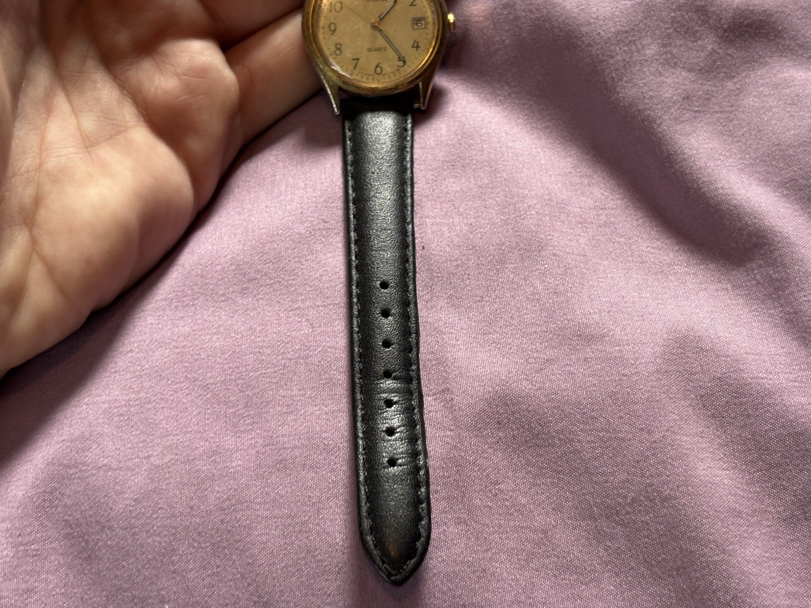 Vintage Pulsar Watch Mens 717300 Japan Y147-6020 For Parts Not Working As Is