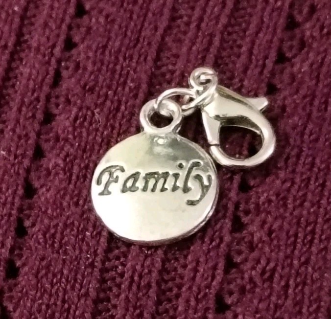 Silver Family Word Clip-On Charm Pendant Inspiring Christian 4 Necklace Bracelet