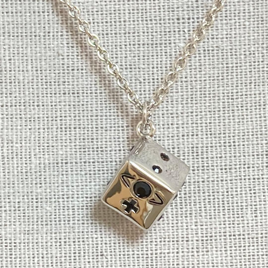 Vivienne Westwood Necklace Dice Silver 40-45cm w/Pouch NO BOX