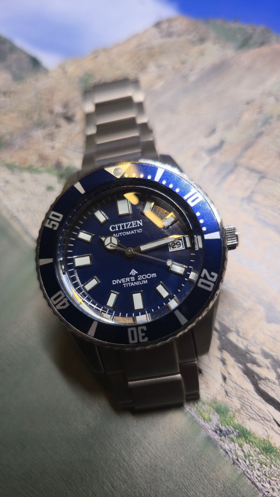 Citizen Promaster Fujitsubo Titanium NB6021-68L Blue Dive Automatic Watch
